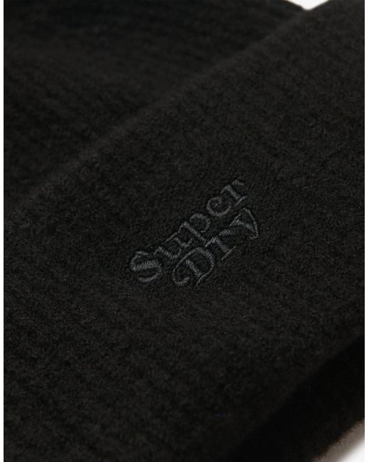 Superdry Green – weiche, gerippte strickmütze