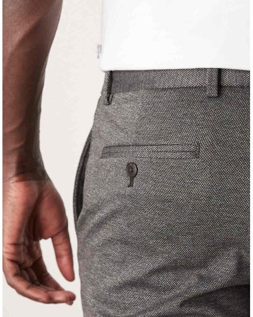 SELECTED Gray Noah Slim Fit Jersey Trousers for men