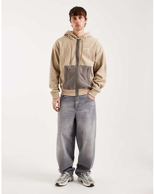 Nike Natural Full Zip Polar Sweatshirt for men