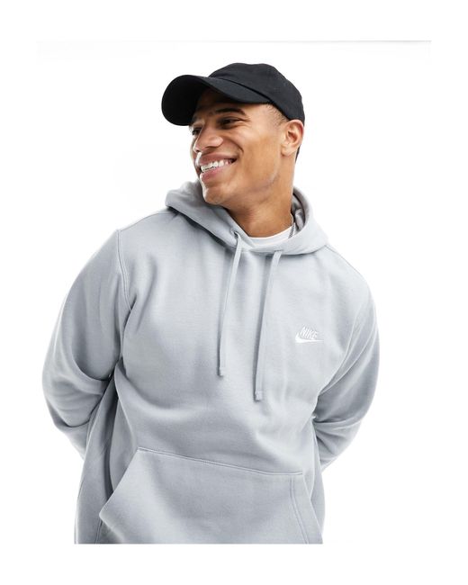 Nike – club – er kapuzenpullover in Gray für Herren