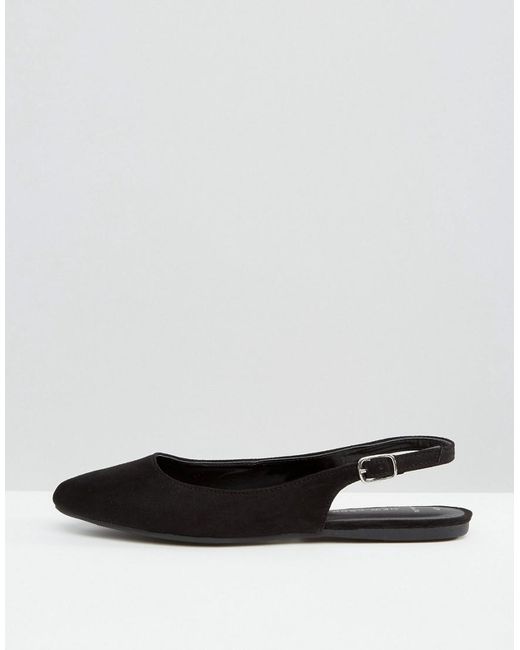 Black Suedette Flat Pointed Shoes Black Suedette Flat Pointed Shoes