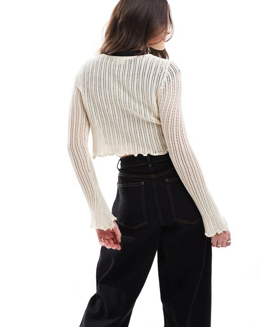 Cotton On White Cotton On Open Knit Cardigan