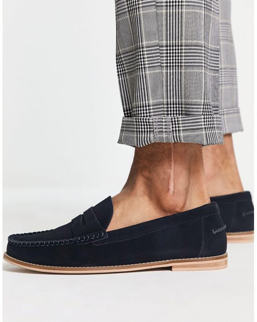 Office Blue Melvin Penny Loafers for men