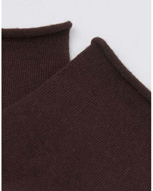 Calzedonia Brown Cotton Bandless Short Socks