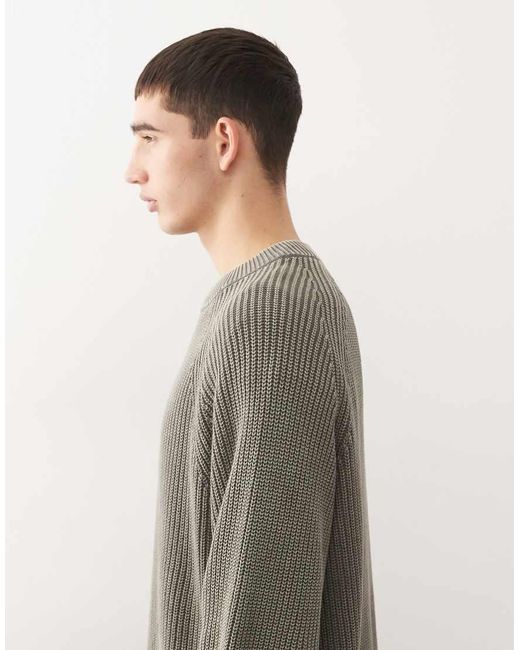 Weekday Gray Relaxed Knit Sweater for men