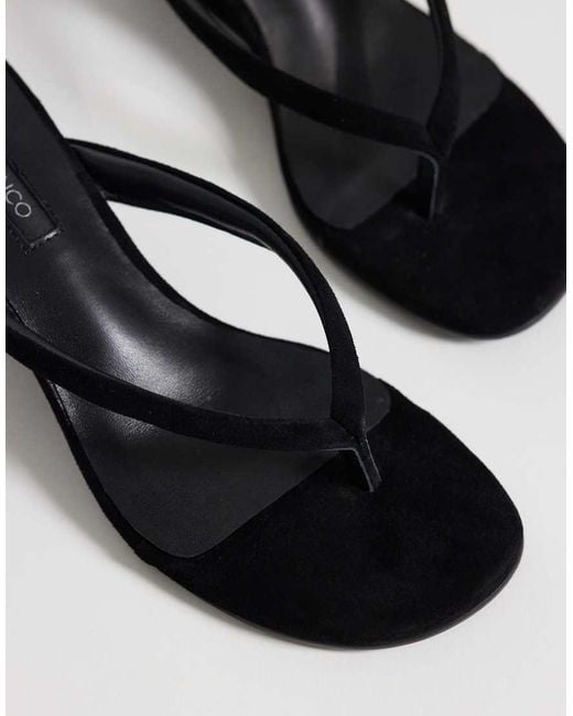 Tony Bianco Black Edgy Heeled Wedge Sandals