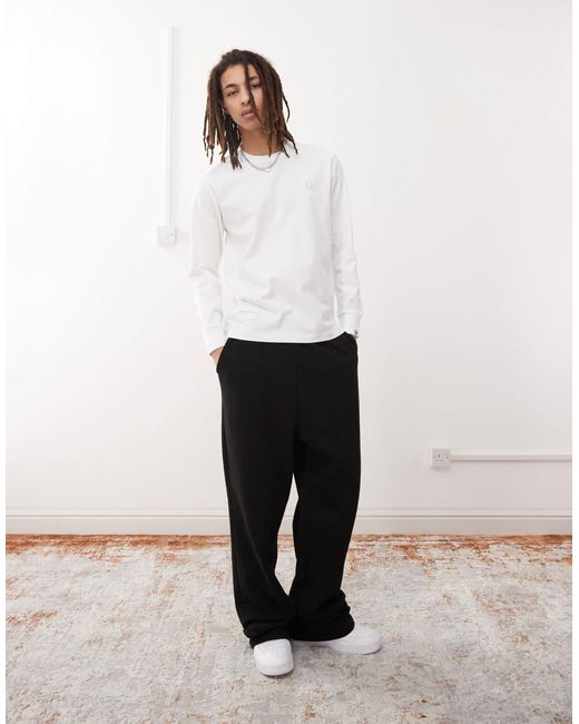 Aape By A Bathing Ape White Aape By A Bathing Ape Long Sleeve Logo T-shirt for men