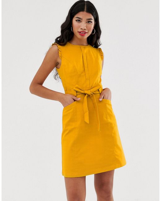 oasis frill collar dress