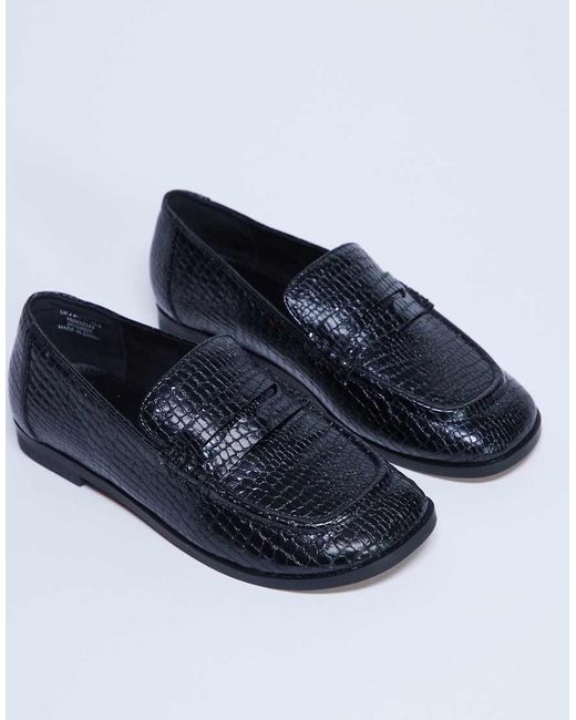 TOPSHOP Blue Charlie Flat Loafer