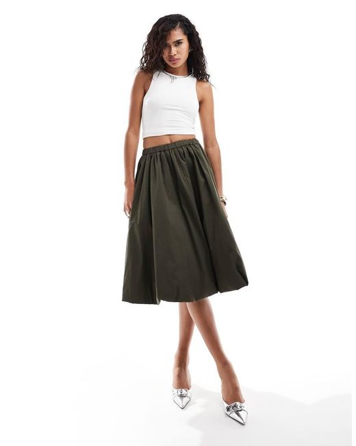 Amy Lynn Black Puffball Midi Skirt