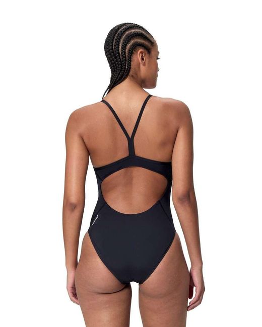 Speedo Blue Endurance+ Logo Thin Strap Swimsuit