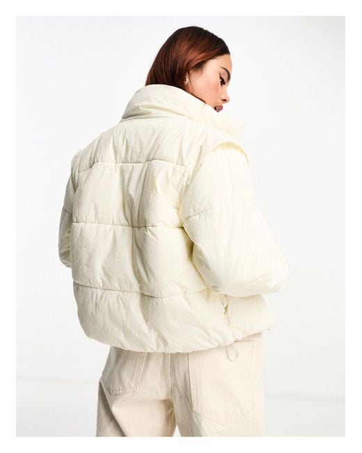 Pimkie High Neck Padded Jacket in Natural | Lyst Australia