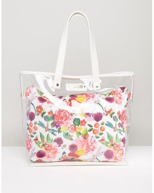 Floozie Multicolor By Frost French Garden Floral Beach Bag
