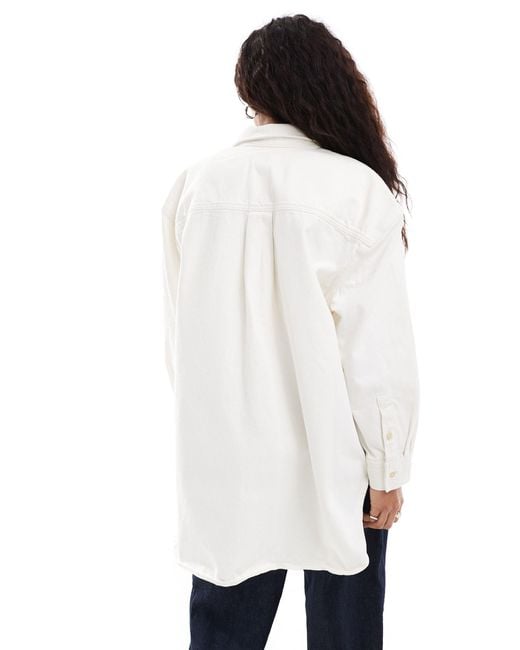 Lee Jeans White Relaxed Overshirt