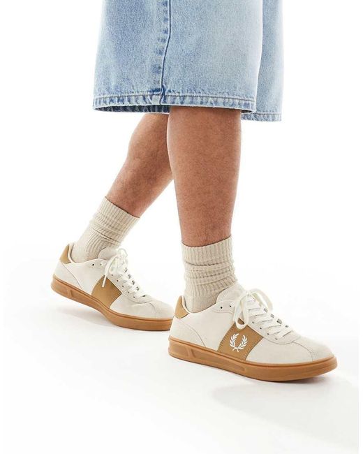 Fred Perry Blue B4 Suede Trainer for men