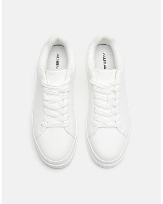 Pull&Bear White Chunky Trainers for men