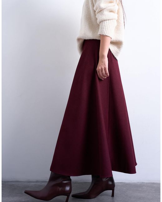 TOPSHOP Purple Tailo Full Circle A Line Maxi Skirt