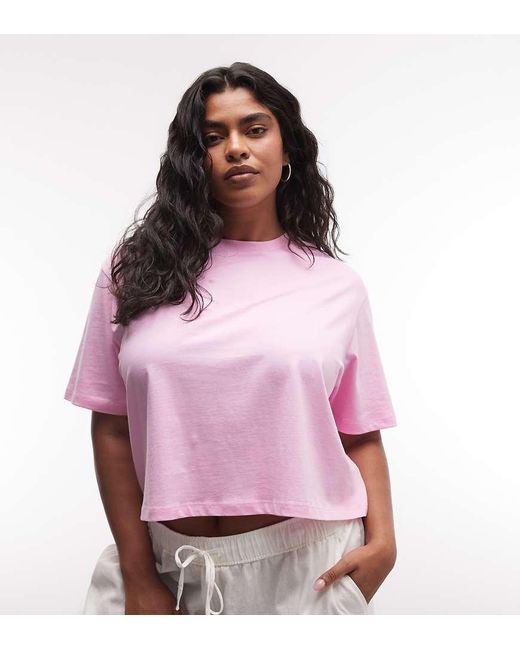 Collusion Pink Plus Boxy Short Sleeve T-shirt
