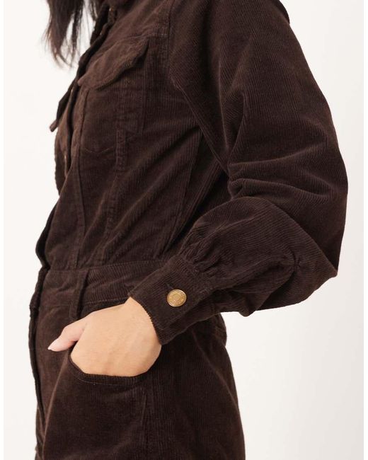 Nobody's Child Petite Black Cord Jumpsuit