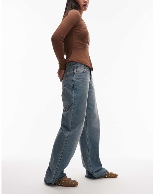 Abrand Jeans Blue 95 Mid Rise baggy Jeans