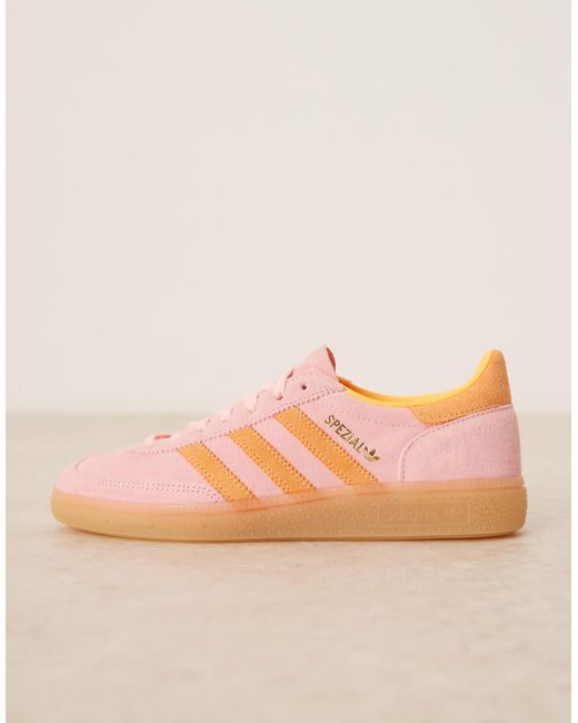 Handball spezial - baskets à semelle en caoutchouc - et orange Adidas Originals en coloris Pink