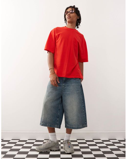 Collusion Red Skater Fit T-shirt for men