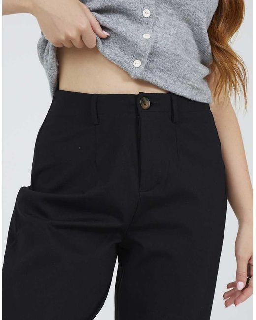 Brave Soul Black Straight Leg Jersey Trousers