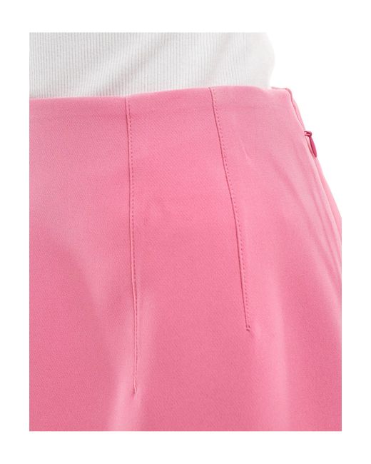 ASOS Pink Asos Design Petite Tailored High Waist Mini Skirt