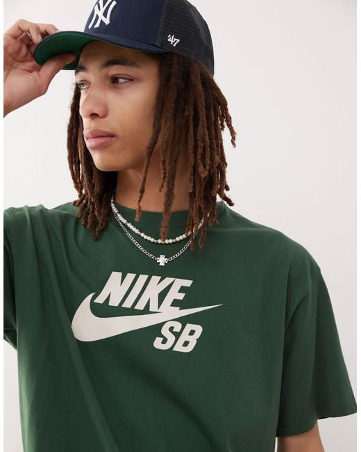 Nike - sb - t-shirt à logo centré Nike pour homme en coloris Green