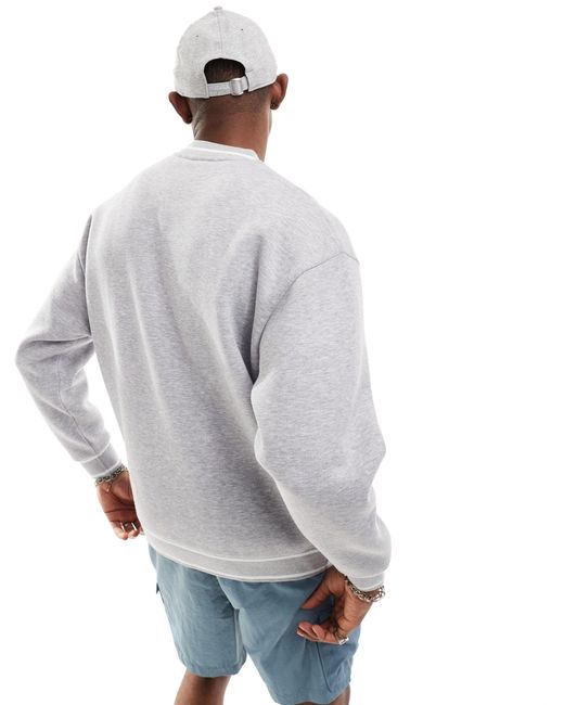 ASOS Gray Oversized Sweatshirt With Tipping Details for men