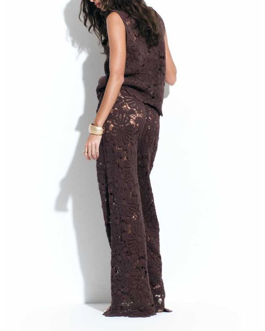 ASOS Brown Crochet Knitted Trouser Co-ord