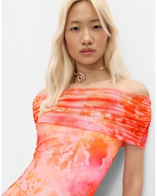 Desigual Red Maxi Mesh Dress