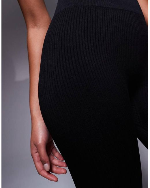 4505 Black Tall Icon Seamless Rib Gym leggings