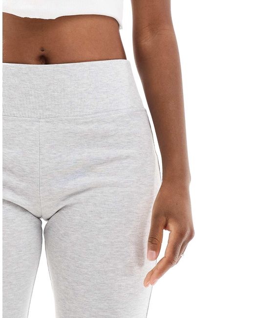 Stradivarius White Deep Waistband Sculpt Flare