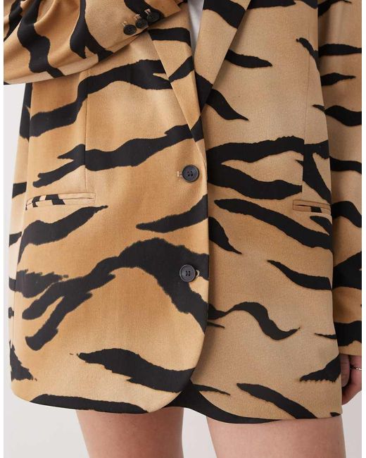 Monki Natural Oversized Blazer