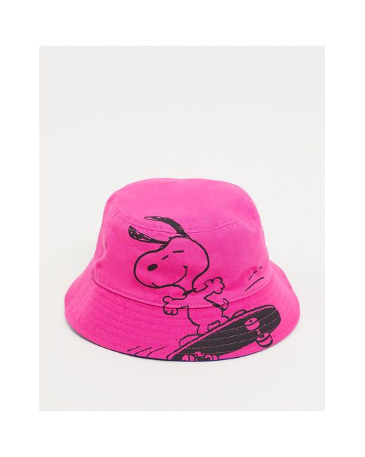 X Snoopy - Cappello da pescatore double-face rosa da Uomo di Levi's in Rosa  | Lyst