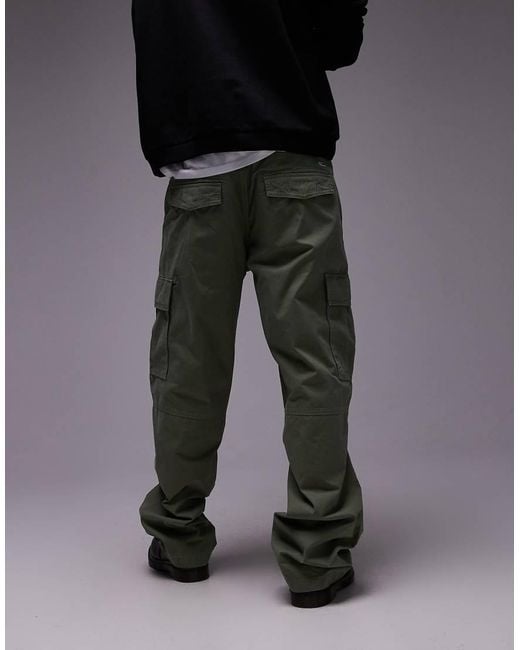 Tommy Hilfiger Black Jamie Relaxed Straight Cargo Trousers for men