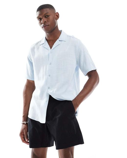 Hollister White Linen Above The Knee Short for men