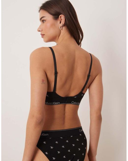 Calvin Klein Brown Icon Cotton Modal Lightly Lined Triangle Bra