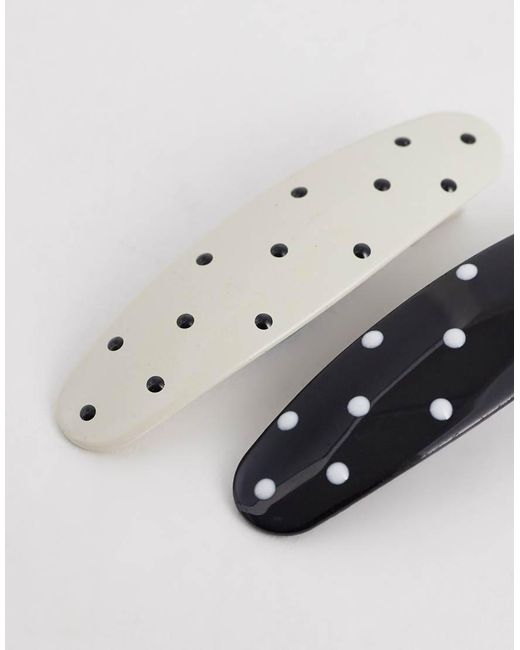 ASOS White Pack Of 4 Hair Clips