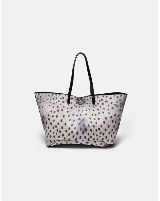 Stradivarius Red Reversible Zebra Print Shopper Bag