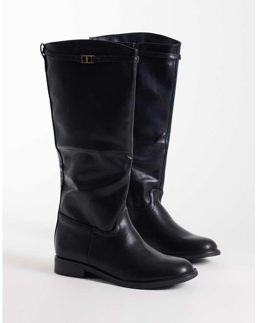 SEQWL Blue Whispa Refined Riding Knee Boots