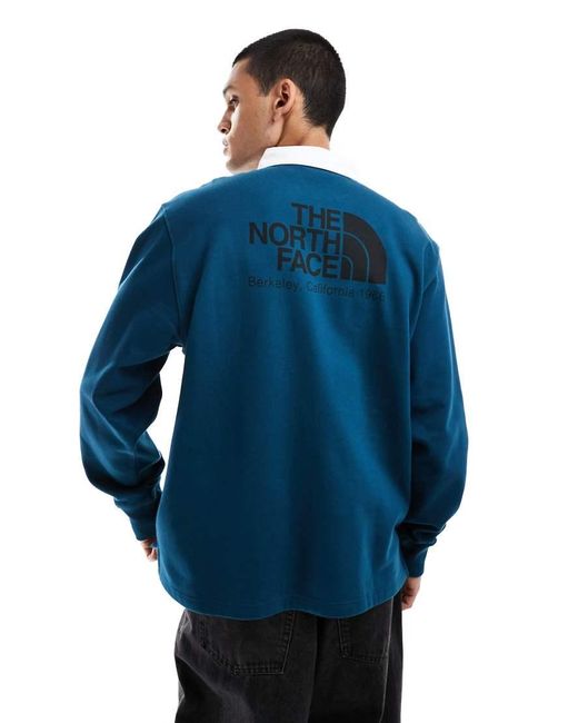 The North Face Blue Heritage Rugby Polo for men