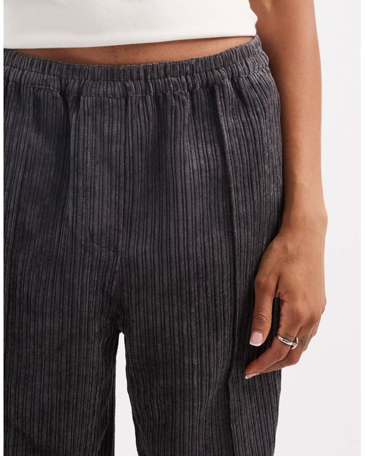 Asos design tall - pantalon en velours côtelé à enfiler ASOS en coloris Gray
