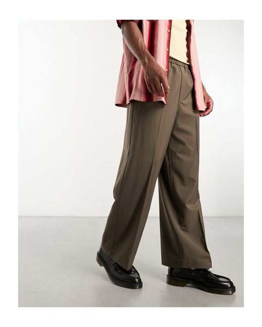 Weekday Brown Axel Relaxed Trousers for men