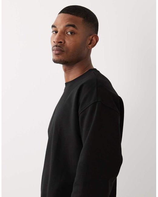 New Look Black Oversized Sweatshirt for men