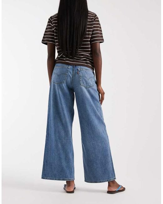 Levi's Blue Cinch Wide Leg Jeans