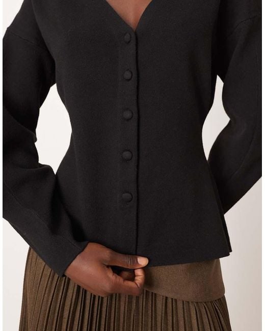 Jdy Black Fitted Knitted Cardigan