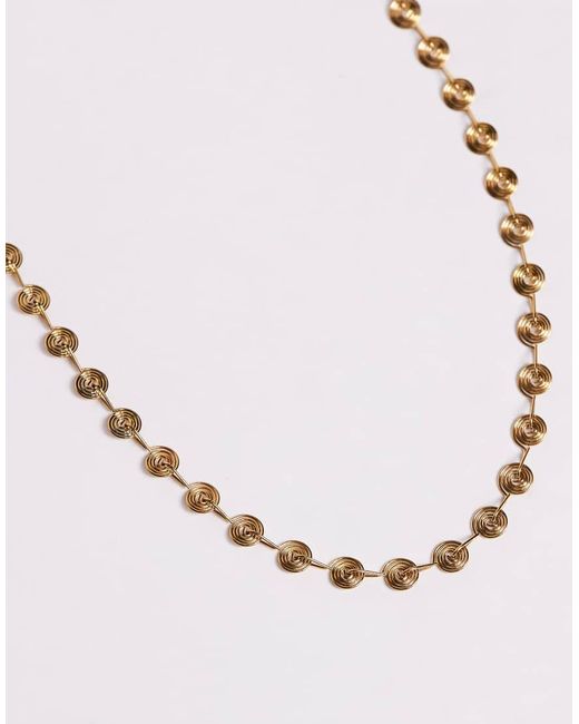 Collar Con Eslabones De Espirales Chapado En Oro De Neck On The Line de color Purple