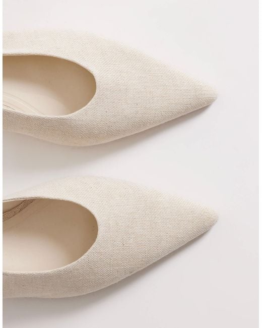 ASOS White Lotto Slingback Ballets